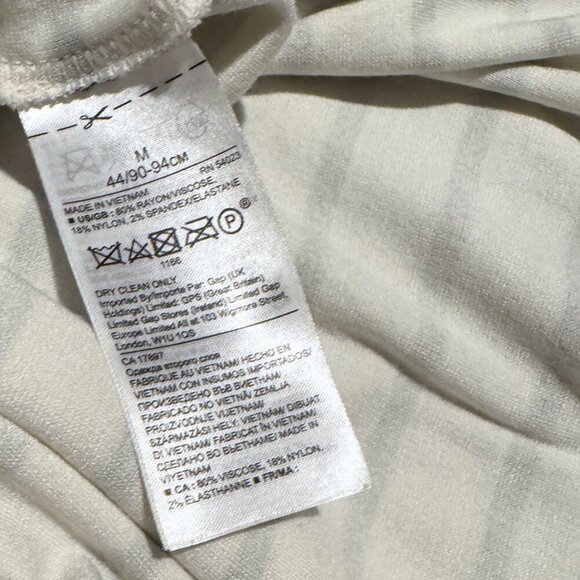 Banana Republic Black and White Striped Midi Dress – Soft Stretch, Tie Waist - Picture 6 of 7